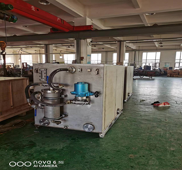 Dust reduction system hydraulic station